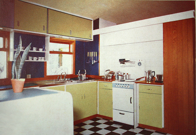 Electricity Supply Board exhibition kitchen in the Spring Show model farmhouse, ESB Annual Report 1961–62. Courtesy of the ESB Archives.